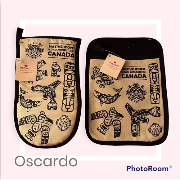 Brand new Oscardo Kitchen Mitt and Pot Holder “Native Icons” Collection - Picture 1 of 7